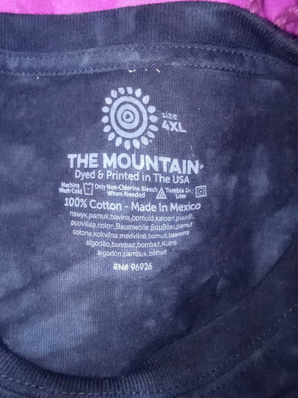 The Mountain - Cat with Magic Book - Tie Dye - Men's 4X (Flaw, please read) - Picture 3 of 3